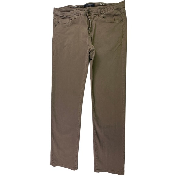 Liverpool Men's Relaxed Fit Straight Cut Brown Jeans Size 36x34 - Picture 1 of 9